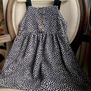 Girls Zara sz 4-5 animal print sweater dress with knit straps